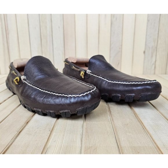 Polo Ralph Lauren Men\'s Arkley Slip On Dark Brown Leather Loafer Shoes main image 8